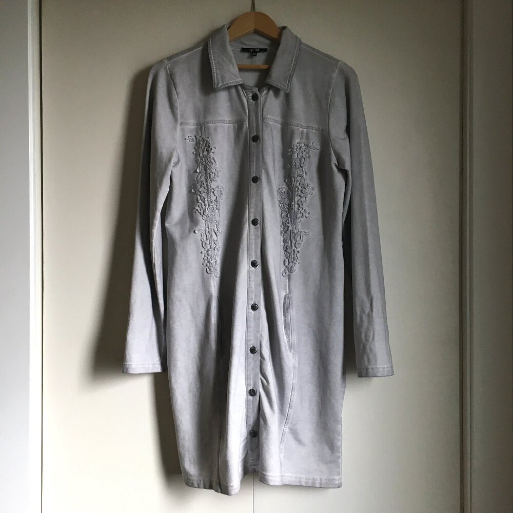 Yest Cotton Crochet Lace Corset Top - Lace Up Back Button Sweater 8